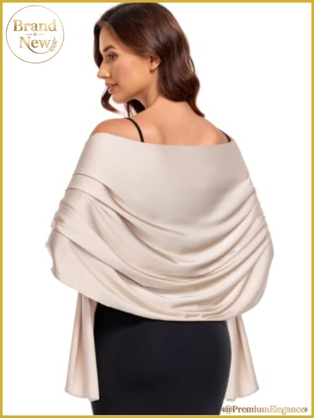 Satin Shawl Wrap Evening Dress Wedding Formal Women's
